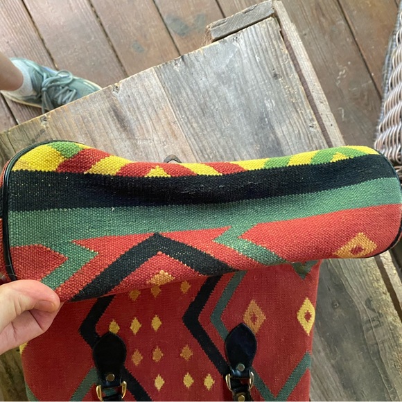 Large Fabric Purse Tote with Handles, from India - Picture 7 of 7